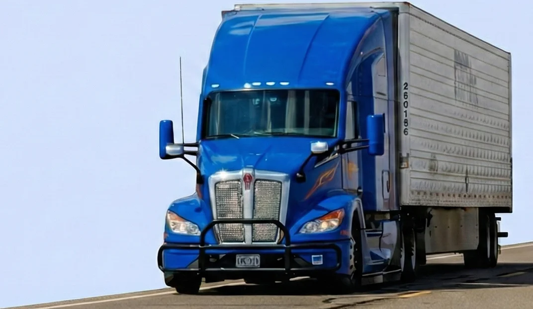 Truck on freeway