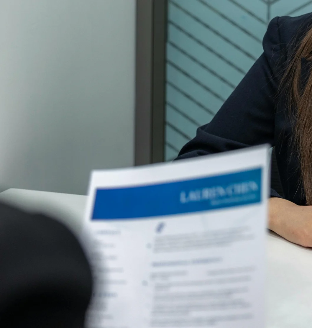 Man holding a Resume